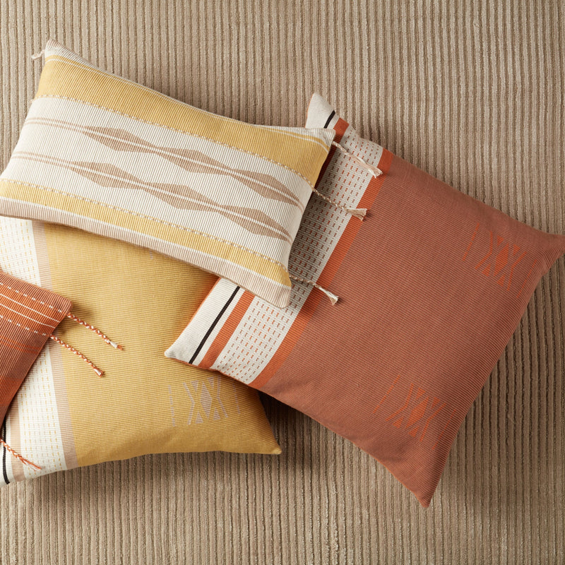 Navida Mahalia Down Yellow & Light Taupe Pillow 5