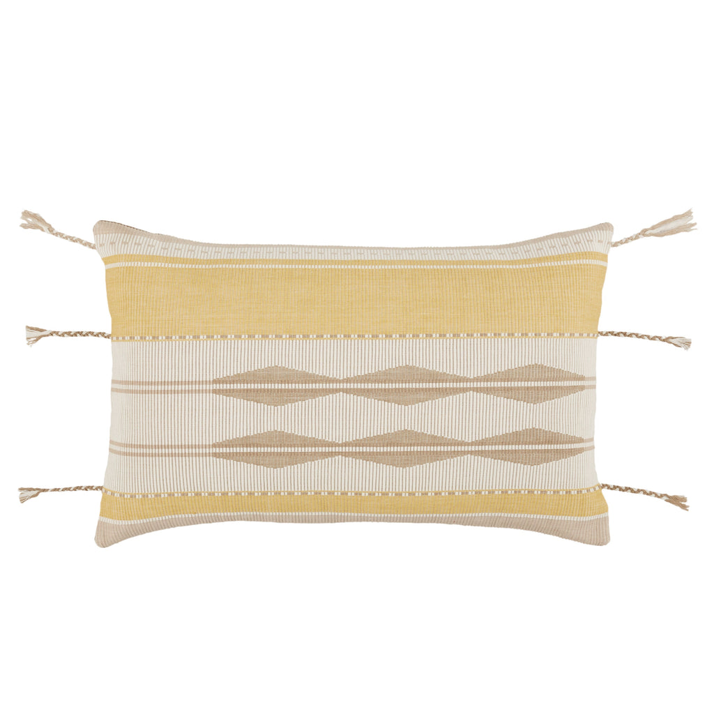 Navida Mahalia Yellow & Light Taupe Pillow 1