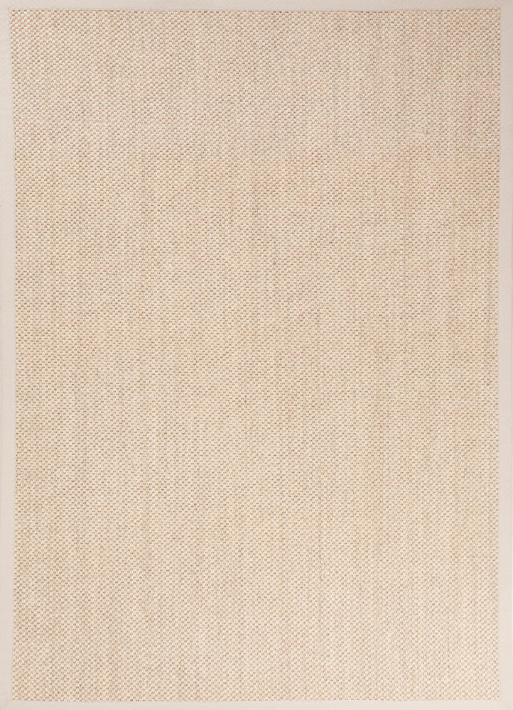 Naples Natural Solid Beige & Ivory Area Rug