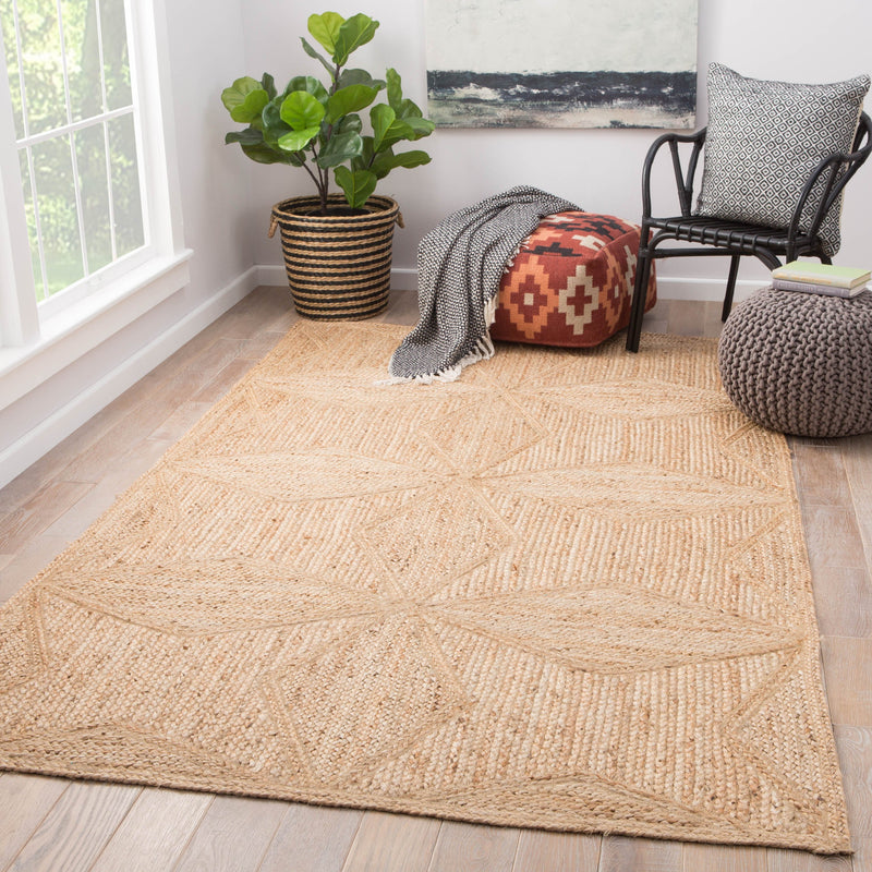 Abel Natural Geometric Beige Area Rug