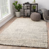 Almand Natural Solid White & Black Area Rug