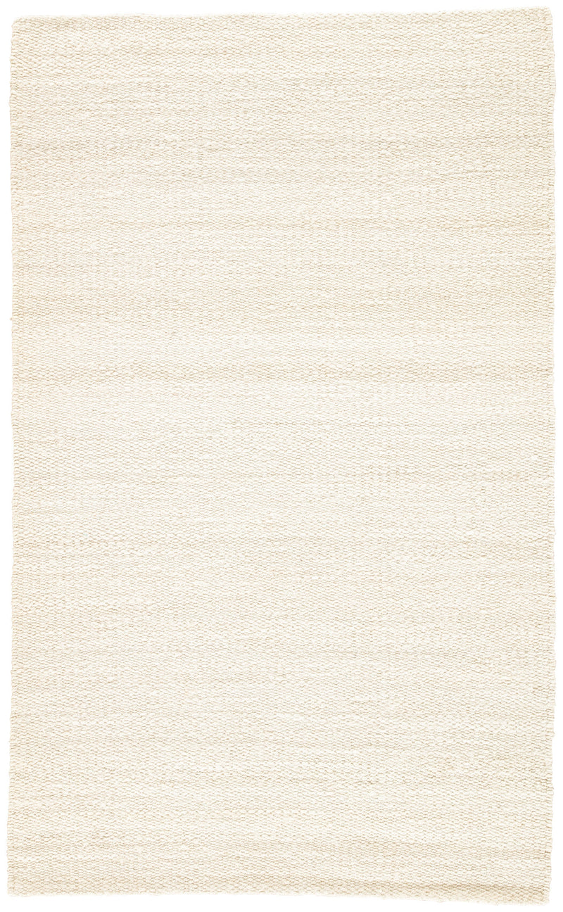 Hutton Natural Solid White Area Rug