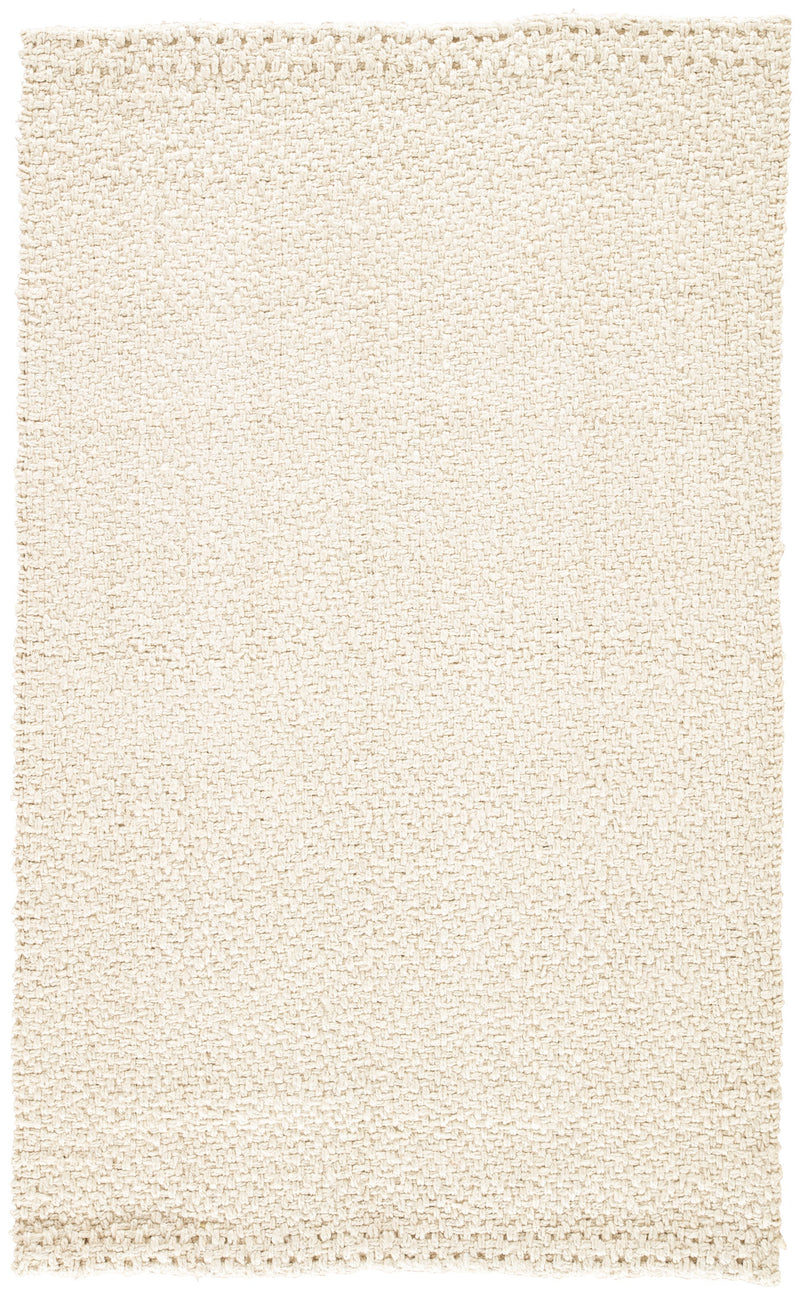 Tracie Natural Solid White Area Rug