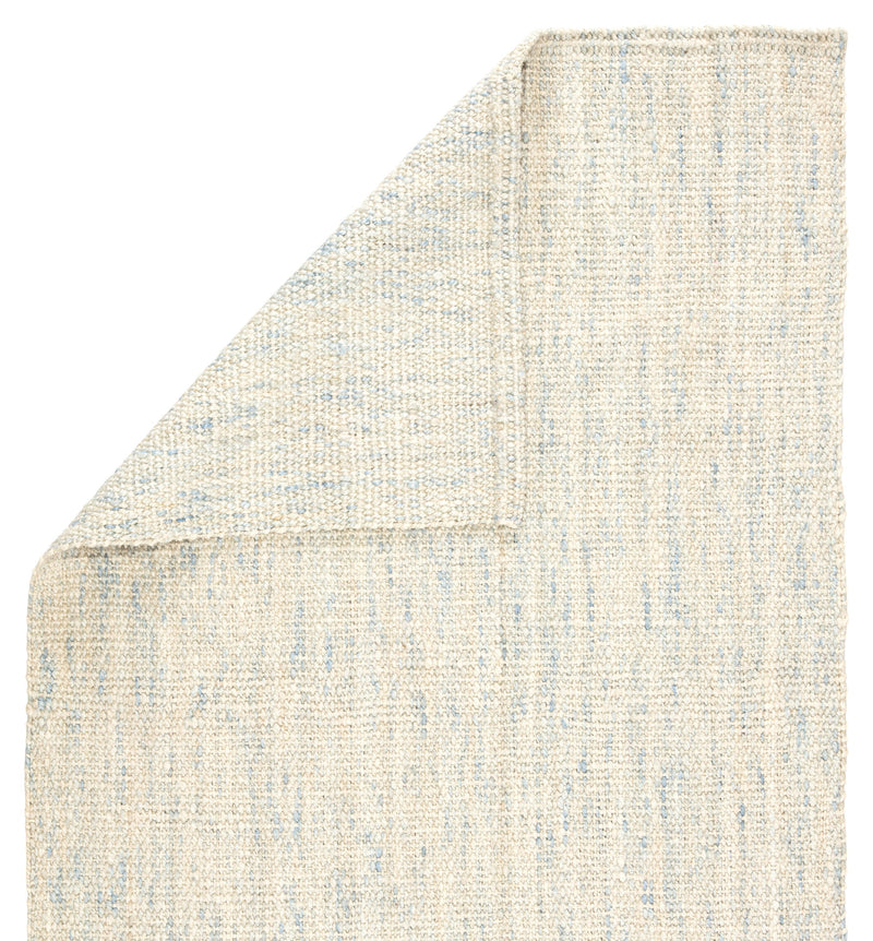 Bluffton Natural Solid Ivory & Blue Area Rug