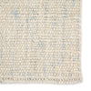 Bluffton Natural Solid Ivory & Blue Area Rug