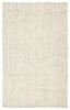 Bluffton Natural Solid Ivory & Blue Area Rug