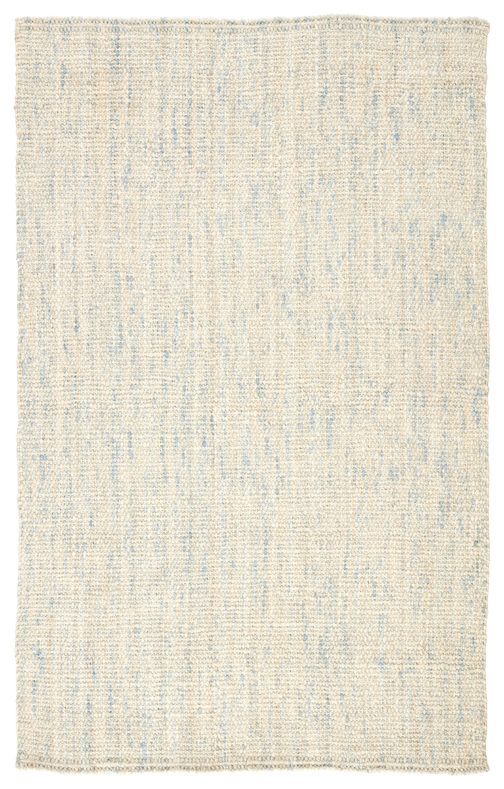 Bluffton Natural Solid Ivory & Blue Area Rug