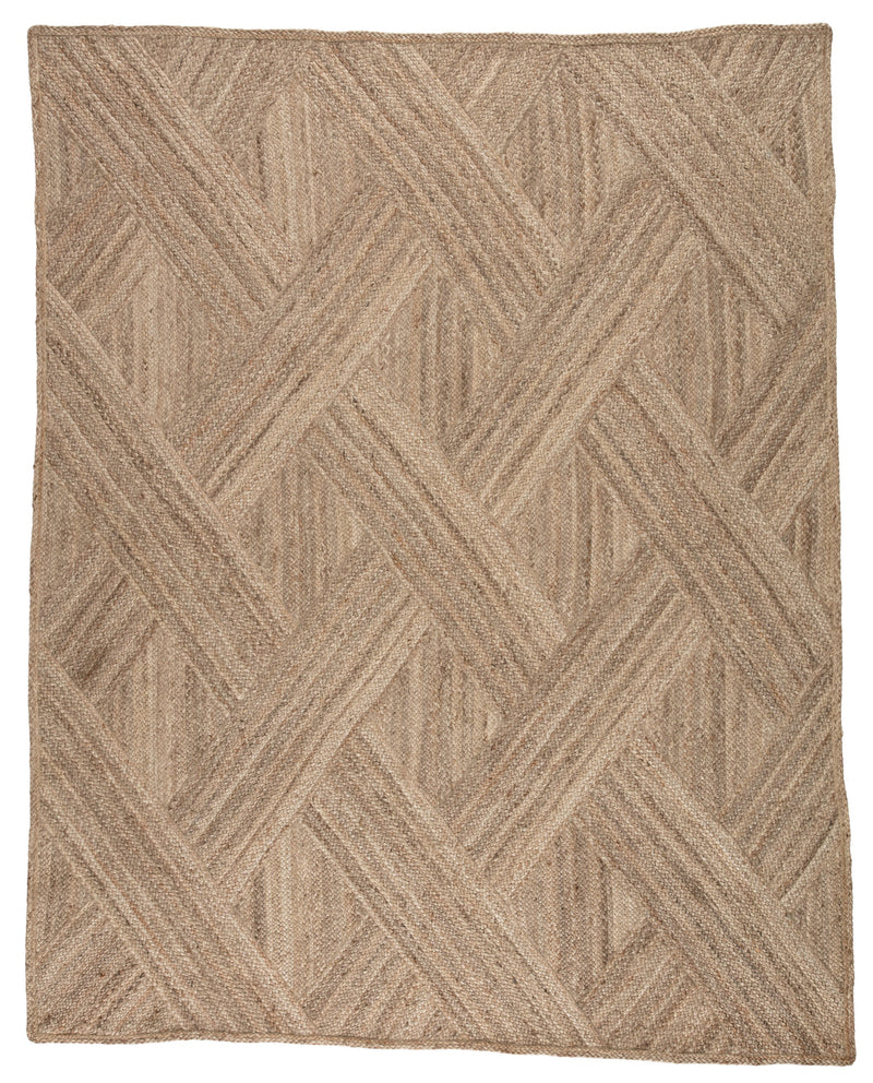 Vero Natural Trellis Beige Area Rug