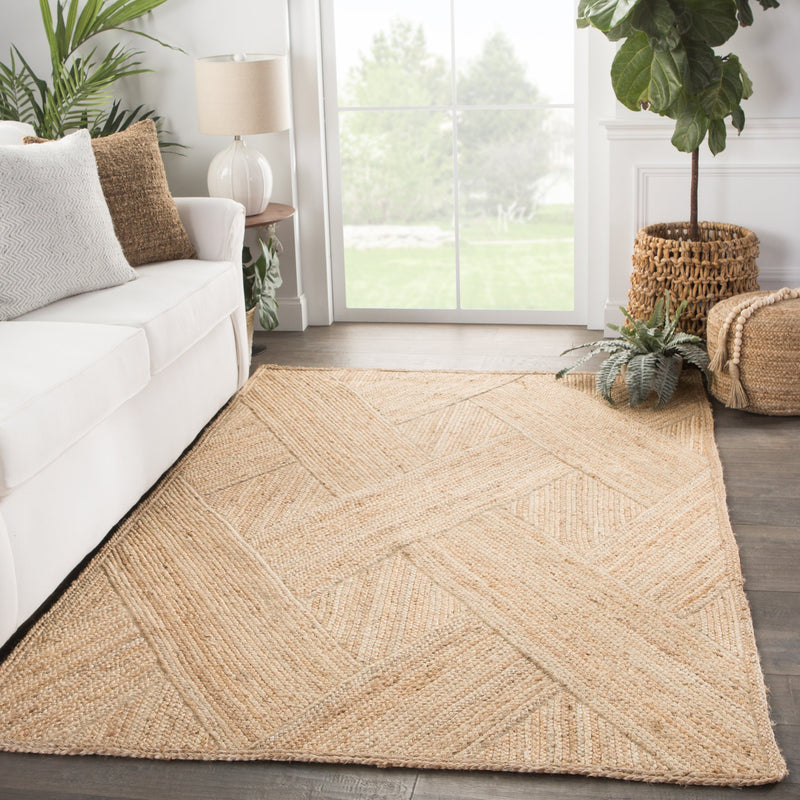 Vero Natural Trellis Beige Area Rug