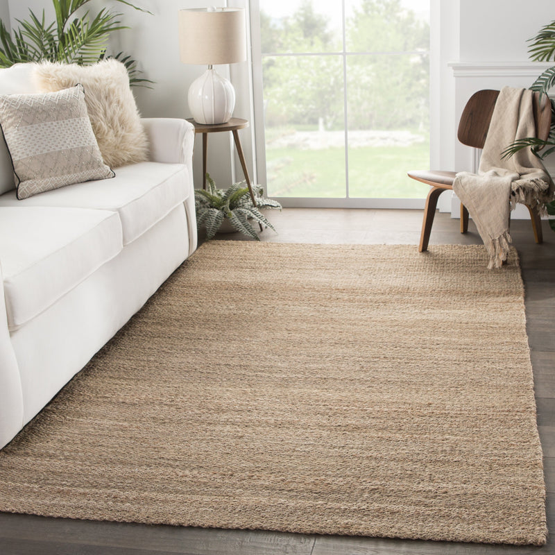 Hilo Natural Solid Tan Area Rug