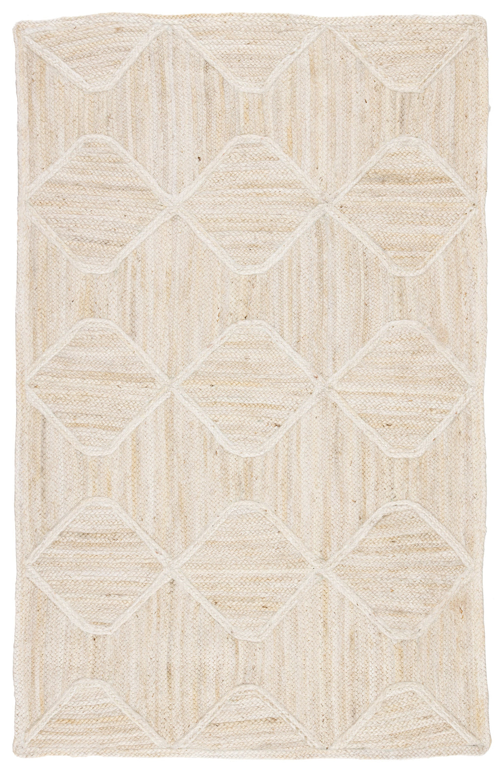 Sisal Bow Natural Trellis Ivory & Beige Area Rug