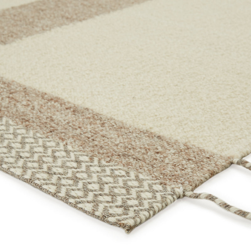 Calva Handmade Geometric Cream & Light Tan Rug