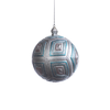 Kite Ball Ornament - Silver & Blue - Large