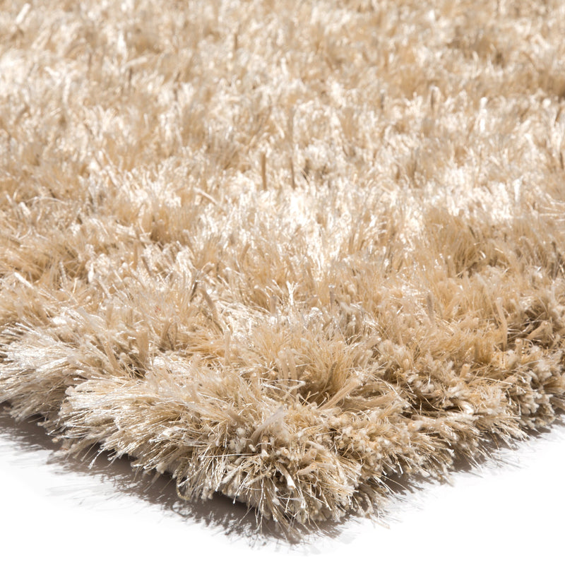 Nadia Shag Solid Ivory & Gold Area Rug