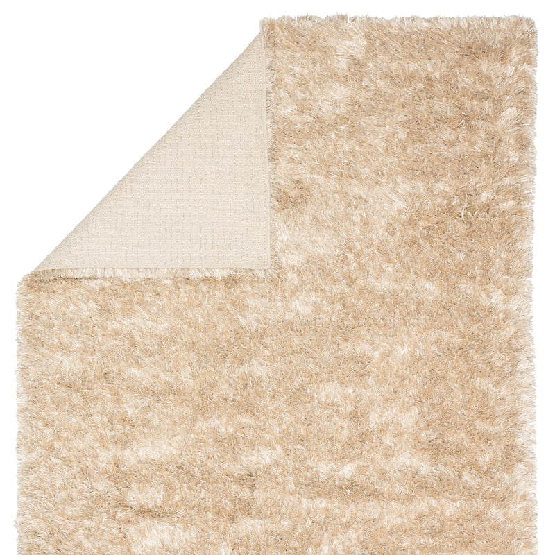 Nadia Shag Solid Ivory & Gold Area Rug