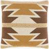 Andrea NDR-001 Hand Woven Square Pillow in Dark Brown & Camel by Surya