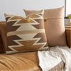 Andrea NDR-001 Hand Woven Square Pillow in Dark Brown & Camel by Surya