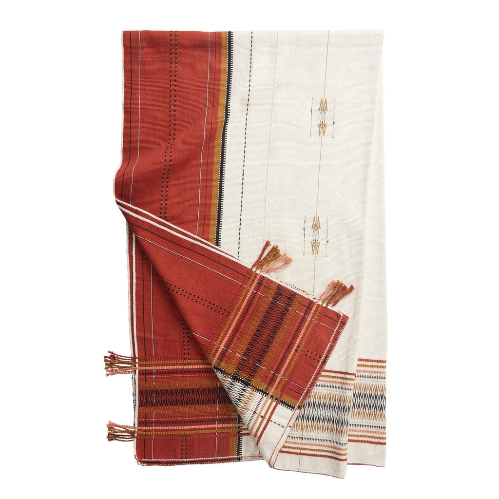 Nagaland Angami Red & Cream Throw 2