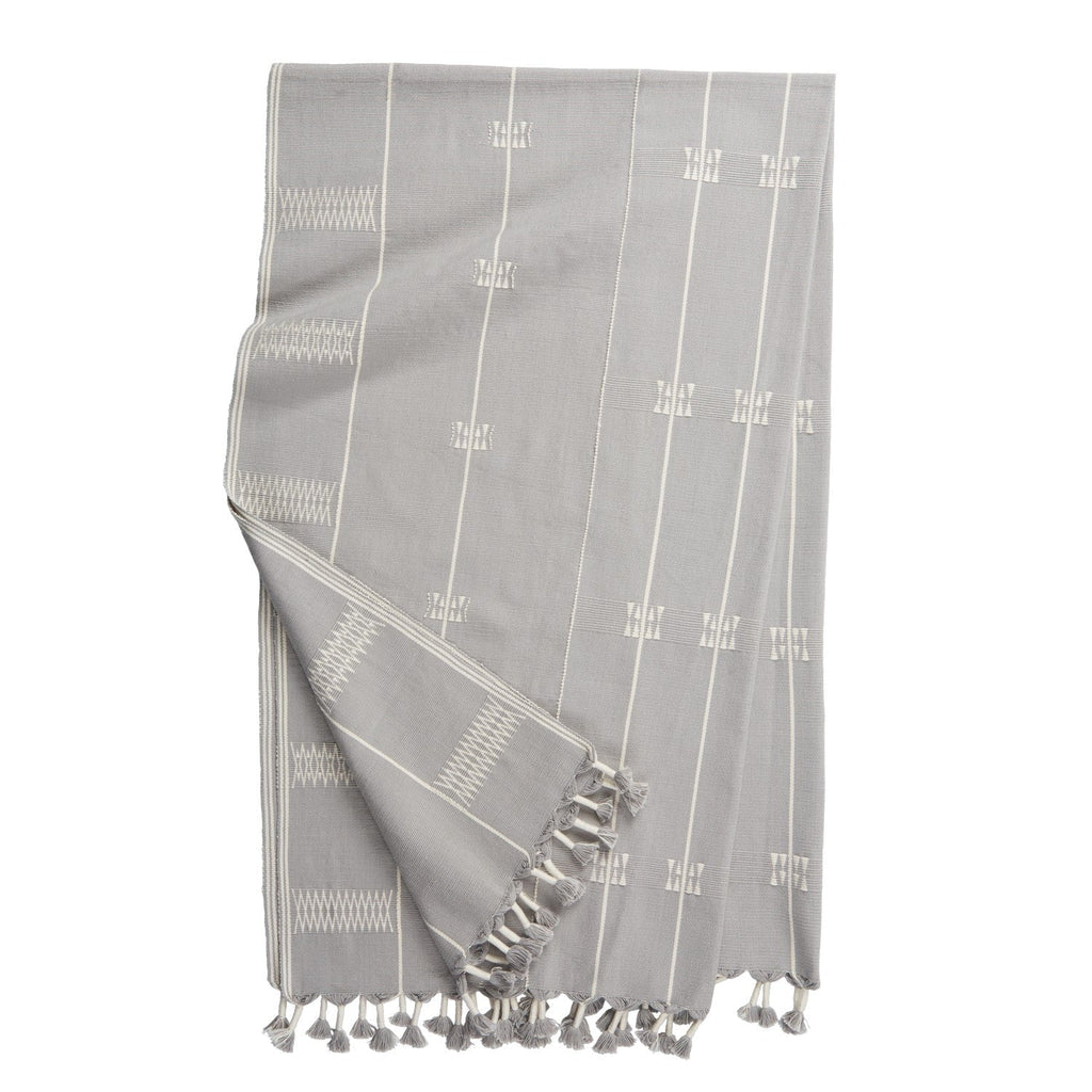 Nagaland Lunjgiu Light Gray & Cream Throw 2