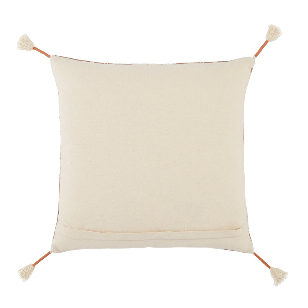 Lipila Hand-Loomed Tribal Pillow in Mauve & Cream