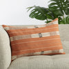 Phek Hand-Loomed Tribal Pillow in Terracotta & Cream