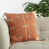 Longwa Hand-Loomed Tribal Pillow in Terracotta & Cream