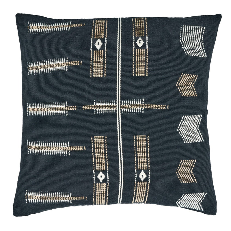 Nagaland Pillow Longkhum Black & Tan Pillow 1