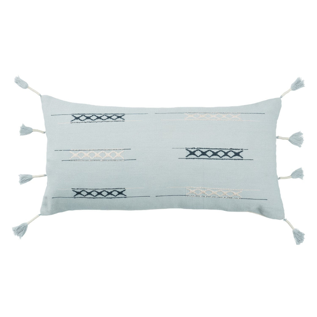 Nagaland Pillow Seloupe Light Blue & Cream Pillow 1