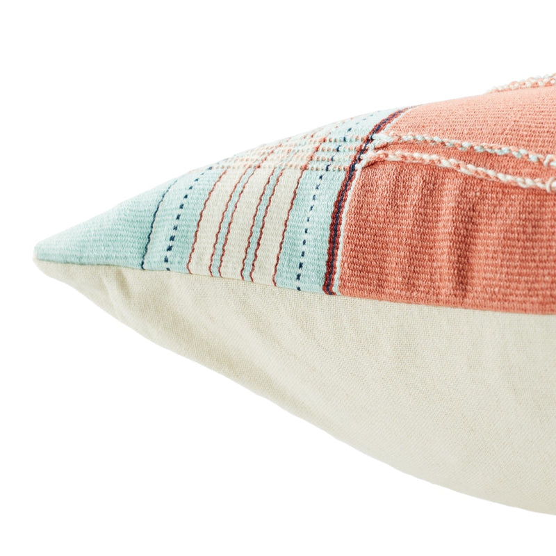 Nagaland Pillow Pungro Sky Blue & Coral Pillow 3