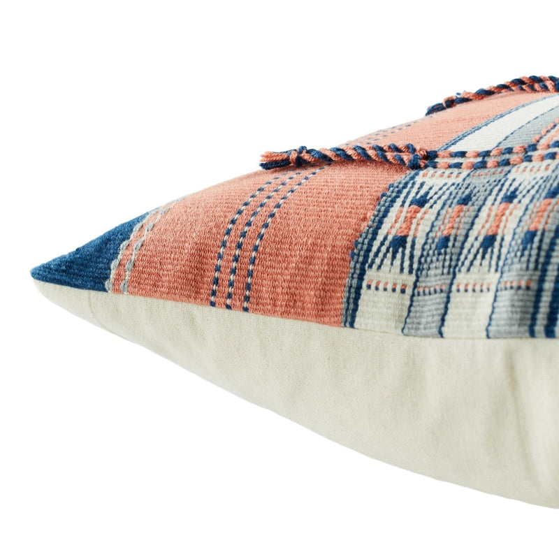 Nagaland Pillow Japfu Coral & Navy Pillow 3