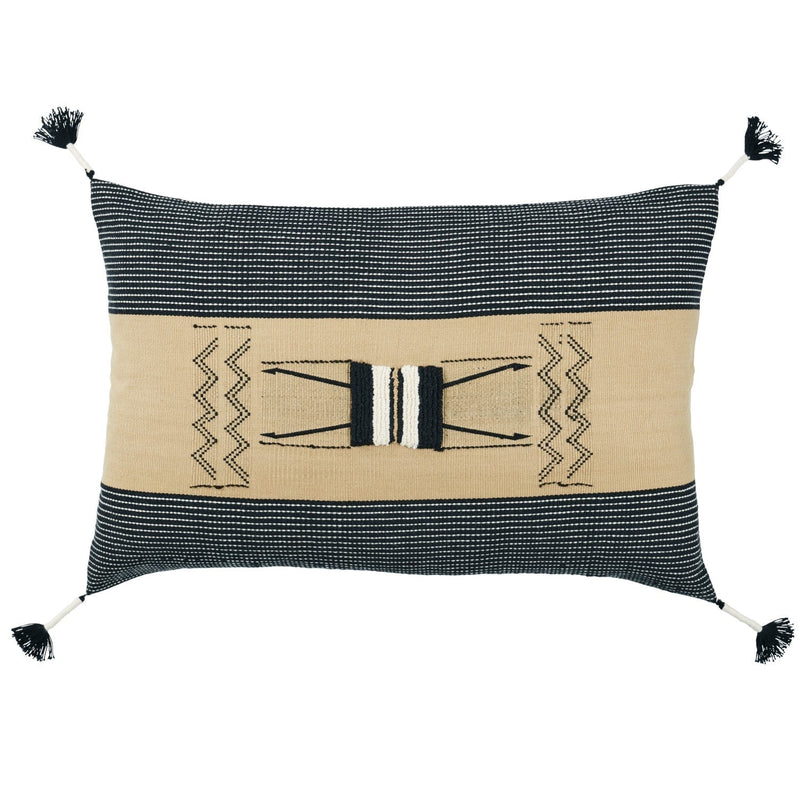 Nagaland Pillow Sanis Tan & Black Pillow 1