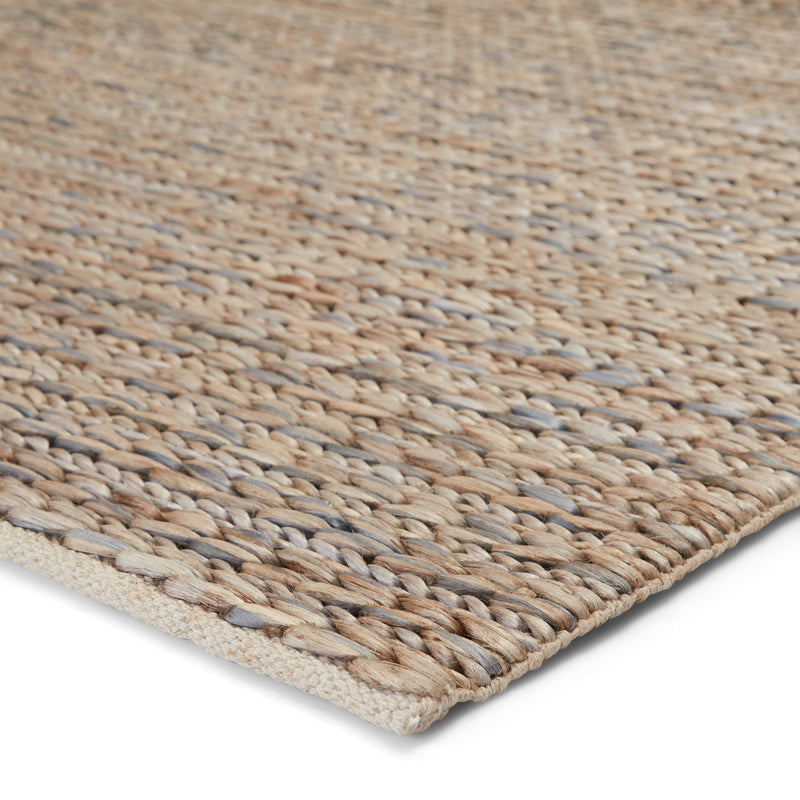 Calista Natural Solid Blue & Light Gray Area Rug