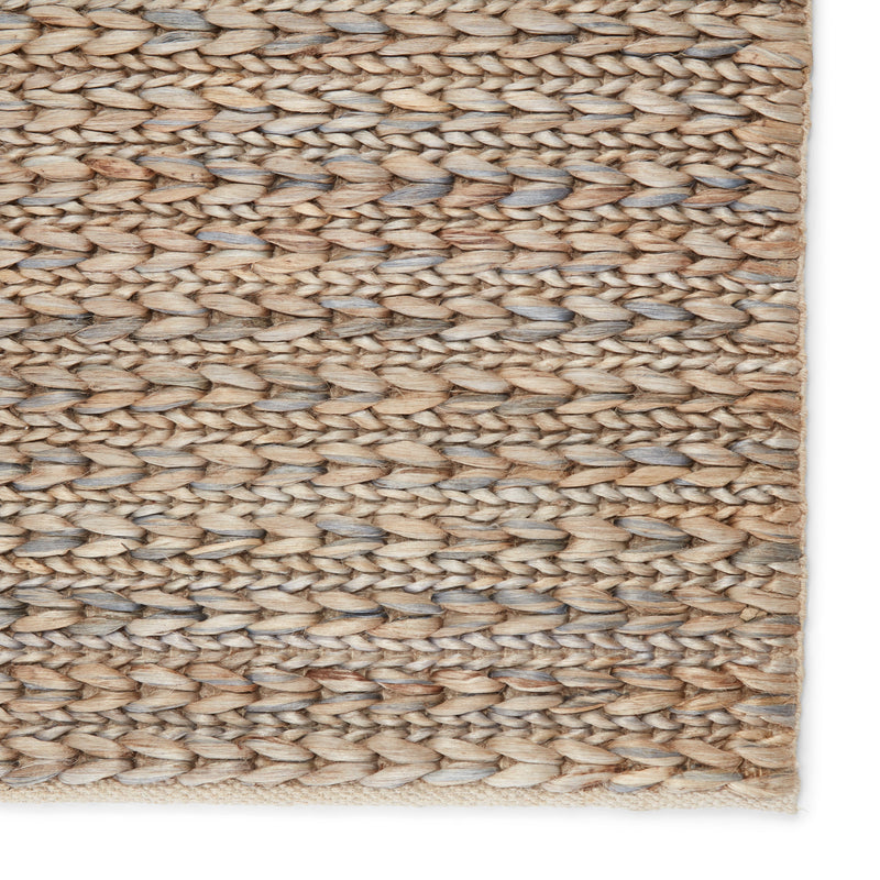 Calista Natural Solid Blue & Light Gray Area Rug