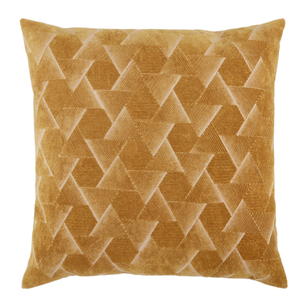 Jacques Geometric Pillow in Gold