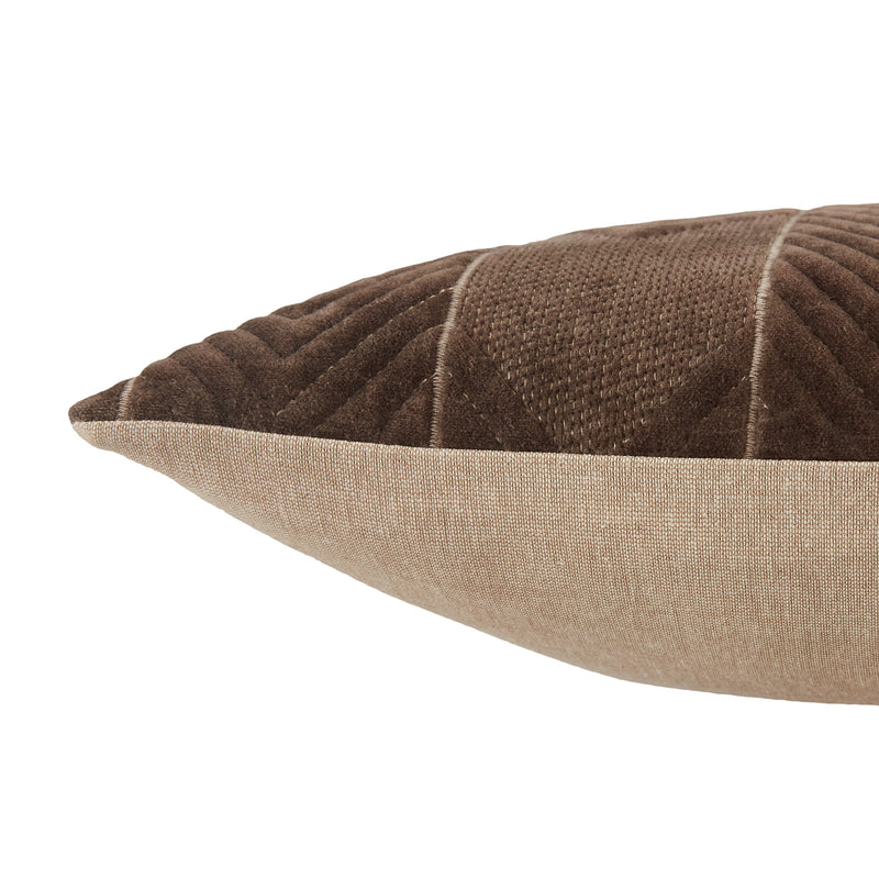 Bourdelle Chevron Pillow in Dark Taupe by Jaipur Living