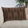 Bourdelle Chevron Pillow in Dark Taupe by Jaipur Living