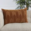 Bourdelle Chevron Pillow in Brown by Jaipur Living