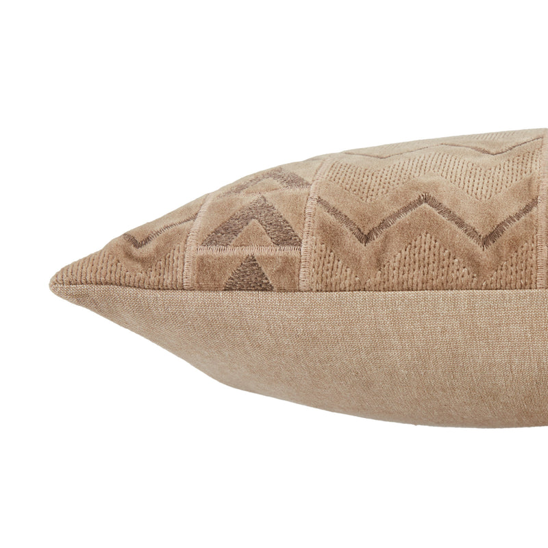 Janco Chevron Pillow in Beige & Gray by Jaipur Living