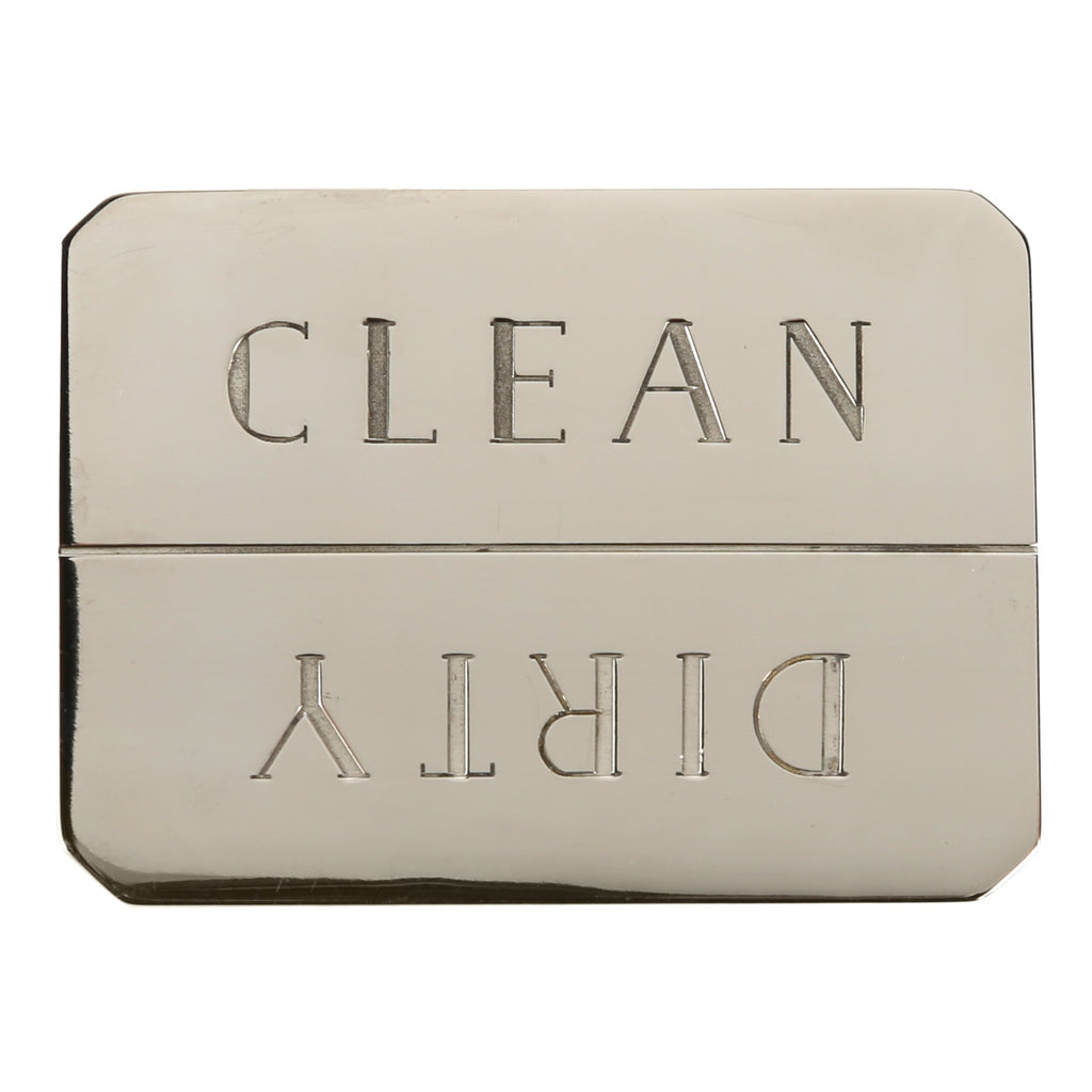 Clean/Dirty Dishwasher Magnet in Nickel Plated Brass design by Sir/Madam