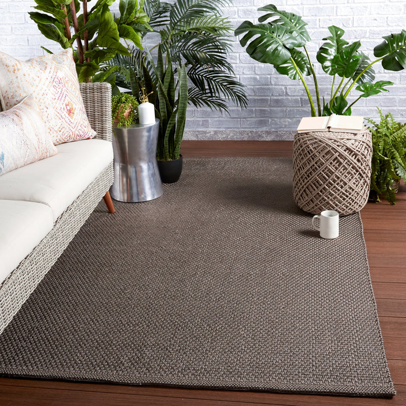 Kawela Indoor/Outdoor Solid Grey Rug