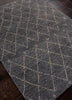 Casablanca Hand-Knotted Trellis Gray & White Area Rug