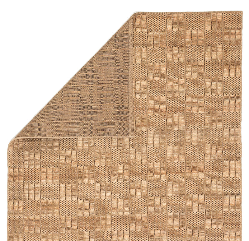 Lindo Natural Geometric Tan & Black Rug design by Jaipur Living