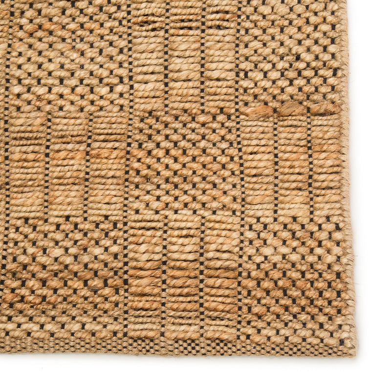 Lindo Natural Geometric Tan & Black Rug design by Jaipur Living