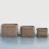 Natural Woven Seagrass Baskets - Set of 3