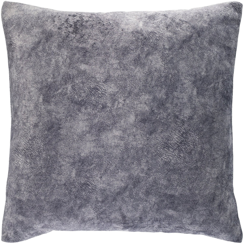 Collins OIS-007 Velvet Square Pillow in Medium Gray by Surya