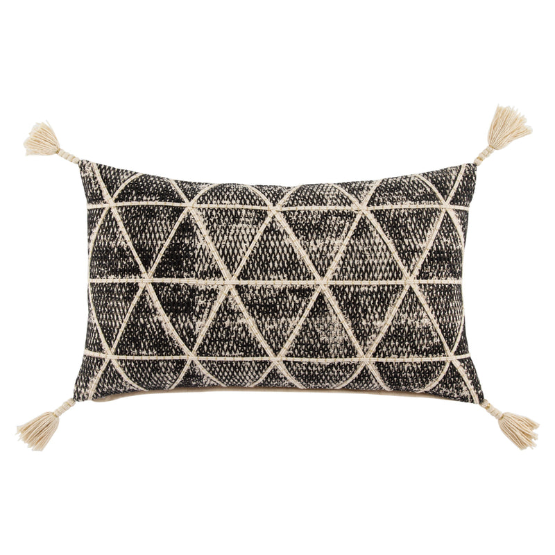 Cordele Black & Cream Geometric Throw Pillow