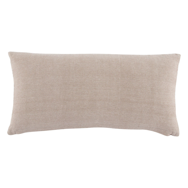 Fortuna Taupe/ Ivory Stripe Poly Throw Pillow