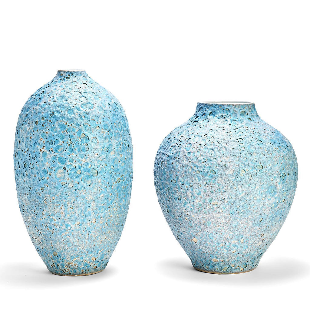 On the Moon Turquoise Texture Vase in Various Sizes