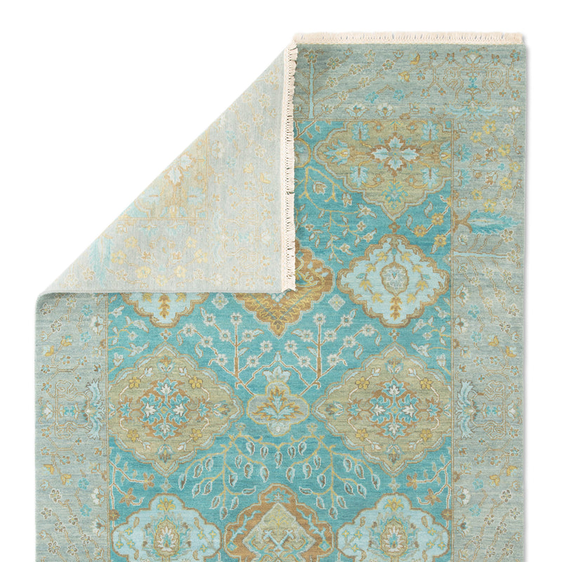 Opus Allegro Hand Knotted Teal & Green Rug 3