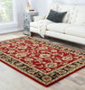 Anthea Handmade Floral Red & Black Area Rug